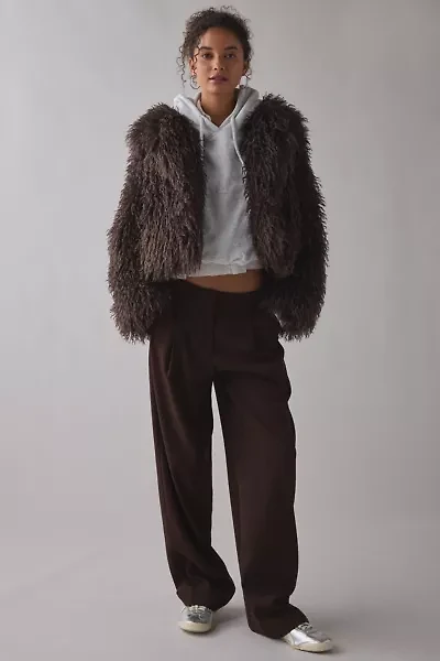 Azalea Wang Ruperta Shaggy Faux Fur Jacket