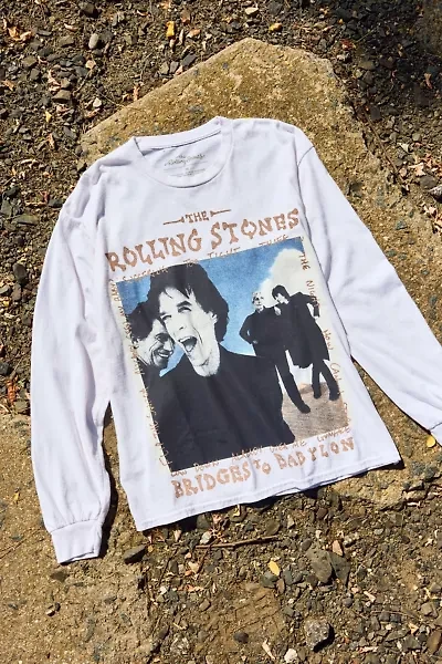 Rolling Stones Bridges To Babylon Graphic Long Sleeve Tee