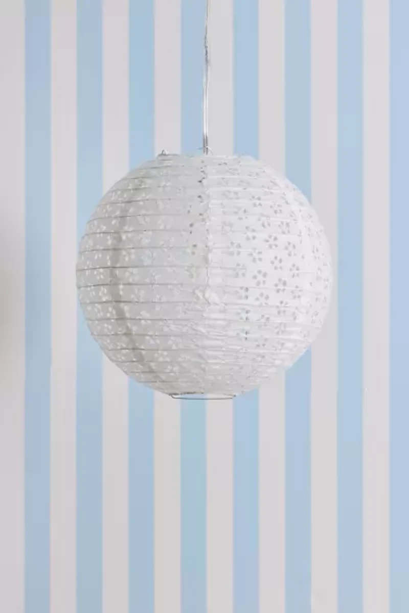 Lace Printed Round Paper Lantern Pendant Shade