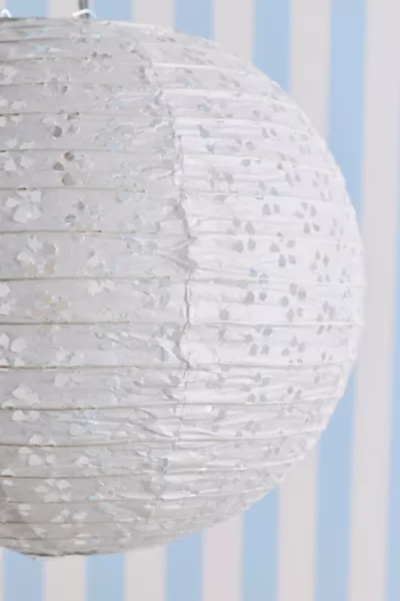 Lace Printed Round Paper Lantern Pendant Shade