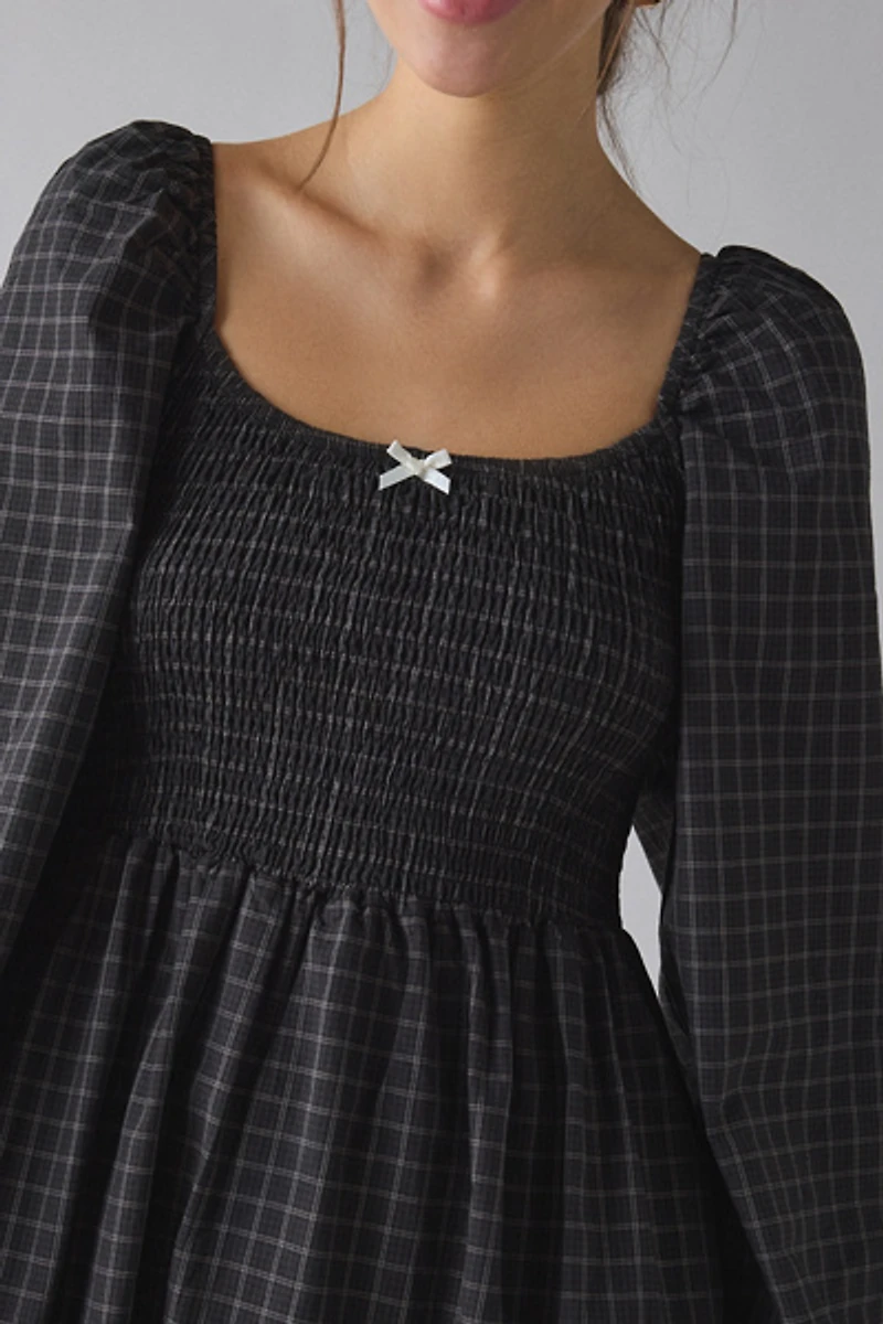 Daisy Street Greta Long Sleeve Smocked Maxi Dress