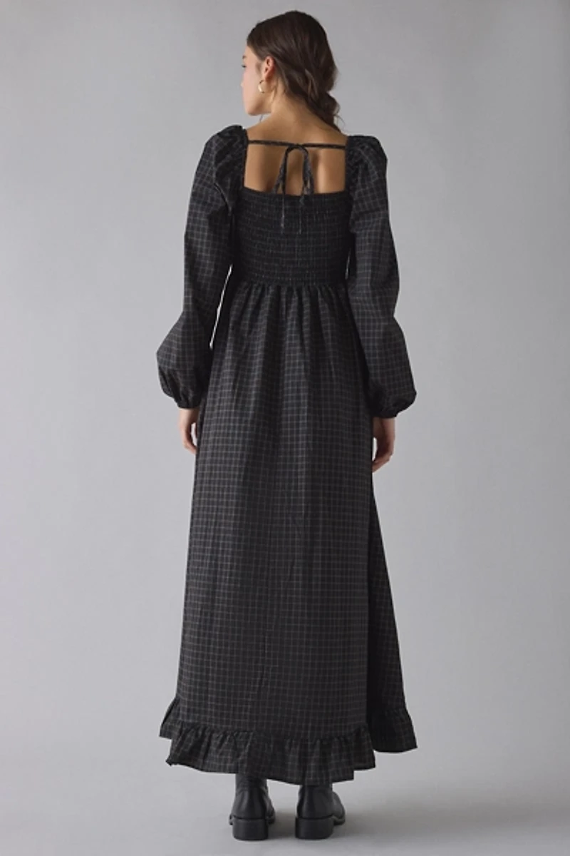 Daisy Street Greta Long Sleeve Smocked Maxi Dress