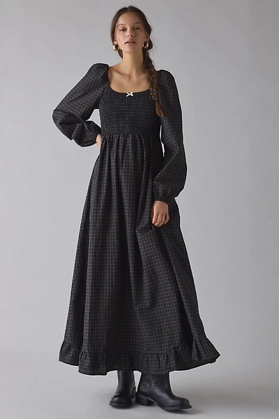 Daisy Street Greta Long Sleeve Smocked Maxi Dress