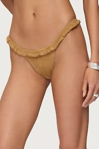 Edikted Gilda Faux Suede Bikini Bottoms