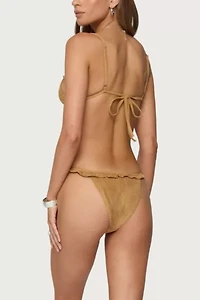 Edikted Gilda Faux Suede Bikini Bottoms