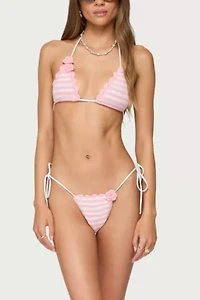 Edikted Azalea Crochet Triangle Bikini Top