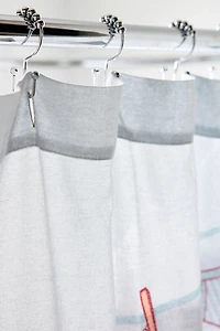 Laundry Line Patterned Shower Curtain