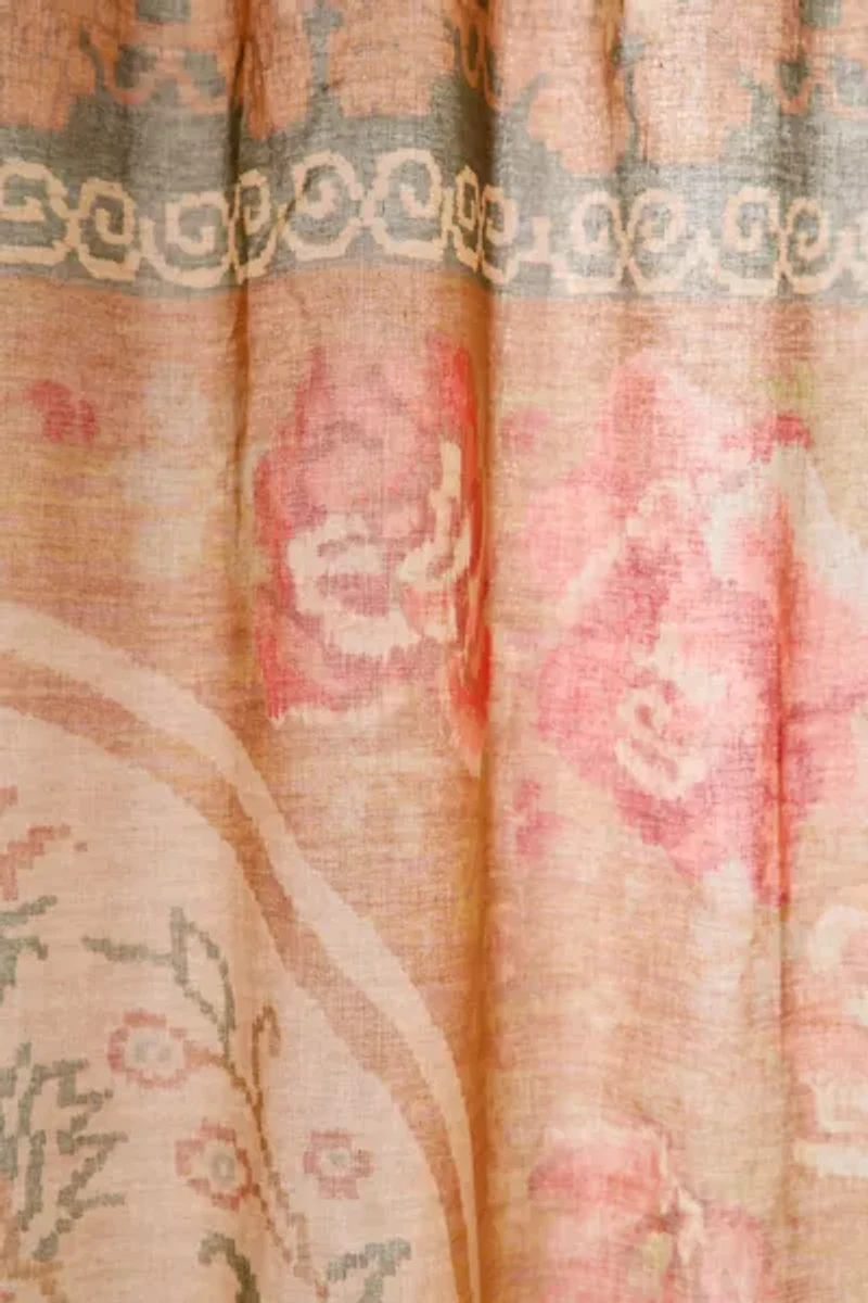 Minerva Floral Patterned Shower Curtain