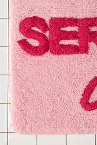 Serving WHAT?! Plush Tufted Bath Mat