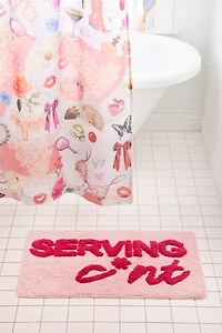 Serving WHAT?! Plush Tufted Bath Mat