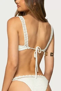 Edikted Enzo Crochet Bralette Bikini Top