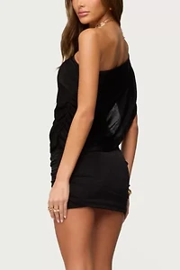 Edikted Fiora One Shoulder Cutout Mini Dress