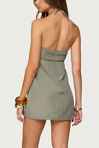 Edikted Anetta Keyhole Halter Mini Dress