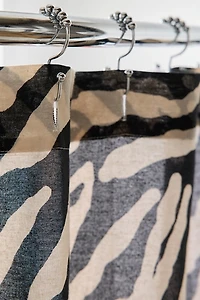 Darcie Zebra Print Patterned Shower Curtain