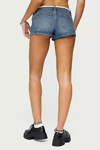 Edikted Olesia Tie Belt Denim Shorts