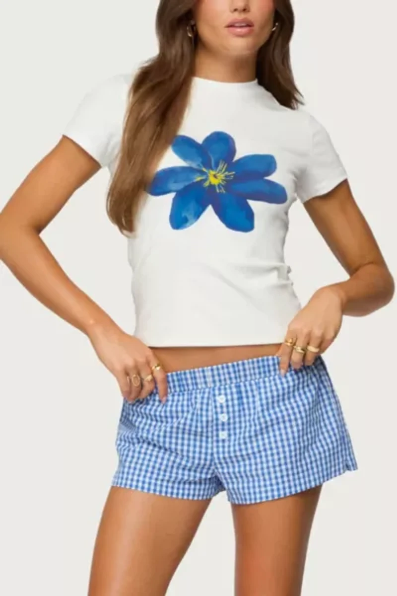 Edikted Maryanne Gingham Boxer Shorts