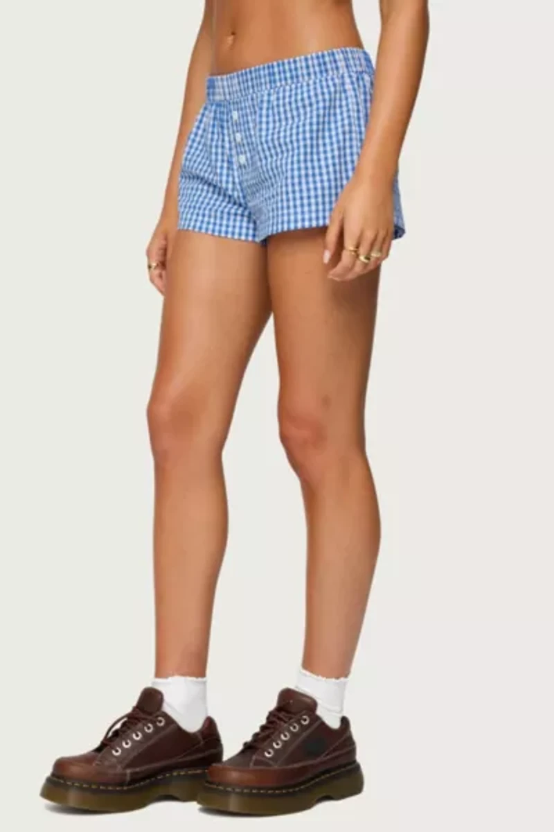 Edikted Maryanne Gingham Boxer Shorts