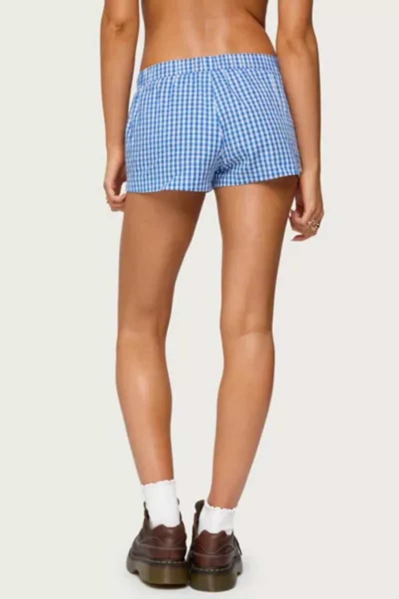 Edikted Maryanne Gingham Boxer Shorts