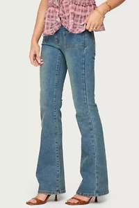 Edikted Mattea Low Rise Flared Jeans