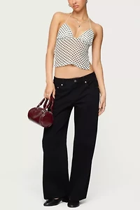 Edikted Petite Daytime Low Rise Jeans