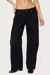 Edikted Petite Daytime Low Rise Jeans