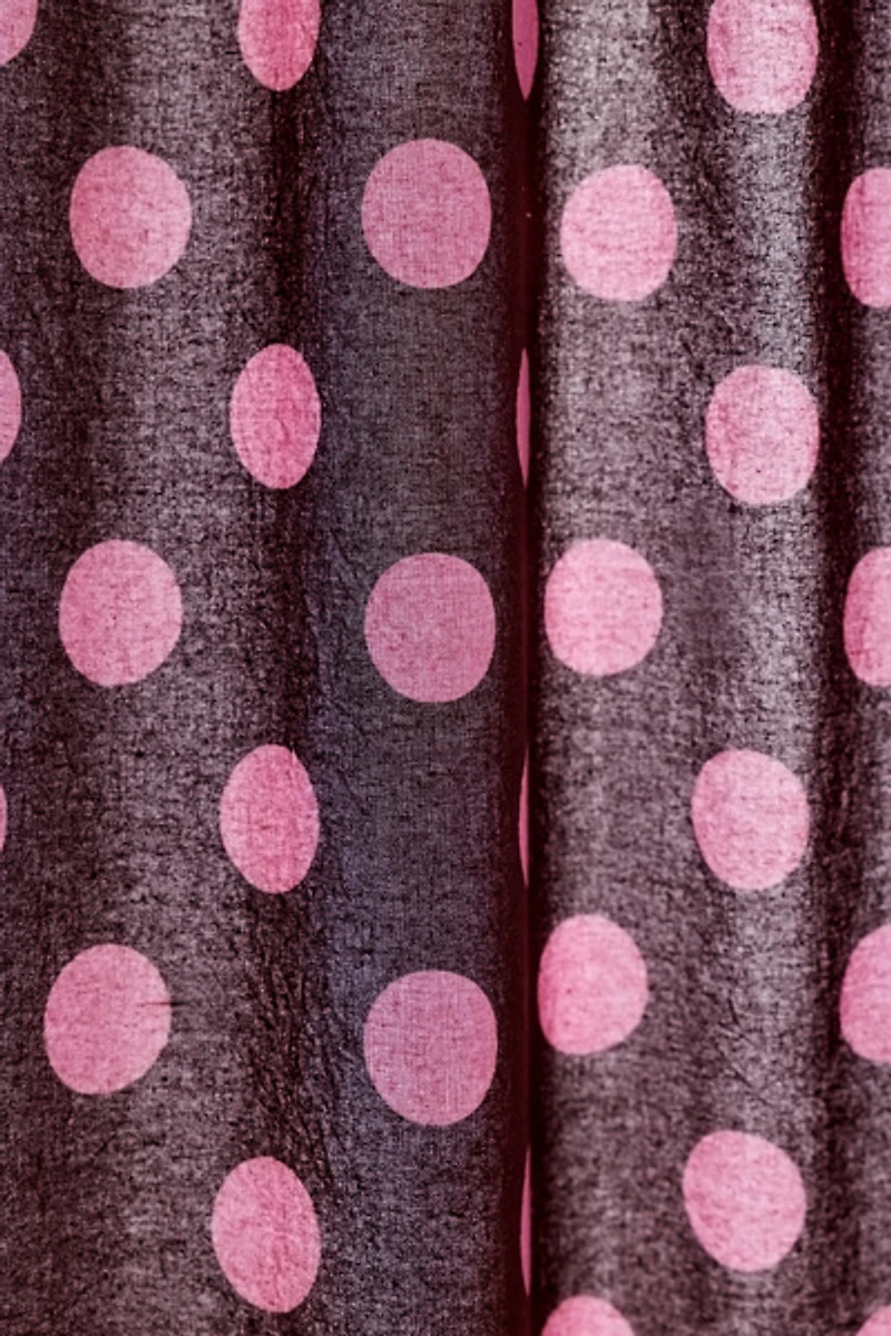 Polka Dot Patterned Shower Curtain