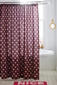 Polka Dot Patterned Shower Curtain