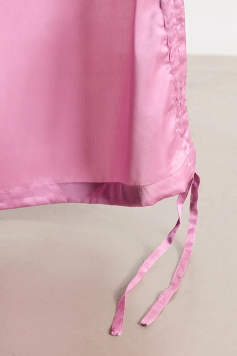 Satin Roman Shade Window Panel