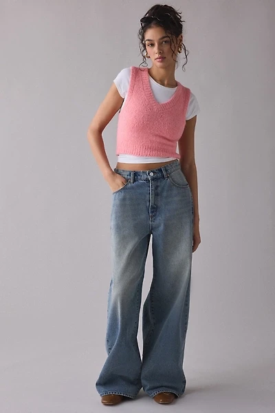BDG Dealer V-Neck Cropped Sweater Vest