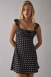 Kiss The Sky Arabella Polka Dot Babydoll Mini Dress