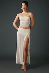 UO A Girl’s Best Friend Rhinestone Studded Sheer Mesh Skirt 2-Piece Set