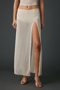 UO A Girl’s Best Friend Rhinestone Studded Sheer Mesh Skirt 2-Piece Set