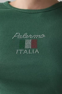 Palermo Italian Flag Rhinestone Graphic Baby Tee