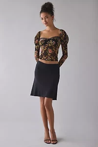 Kimchi Blue The Dark Sheer Mesh Long Sleeve Top