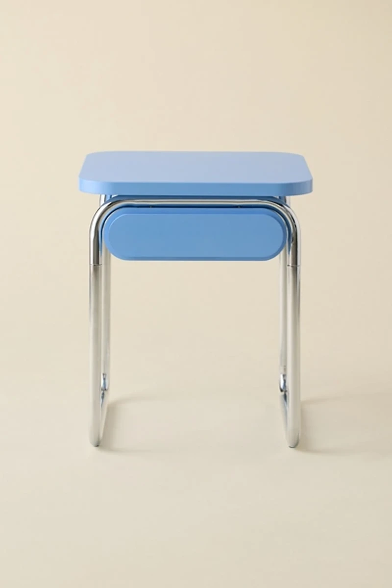 Boden Chrome Storage Nightstand