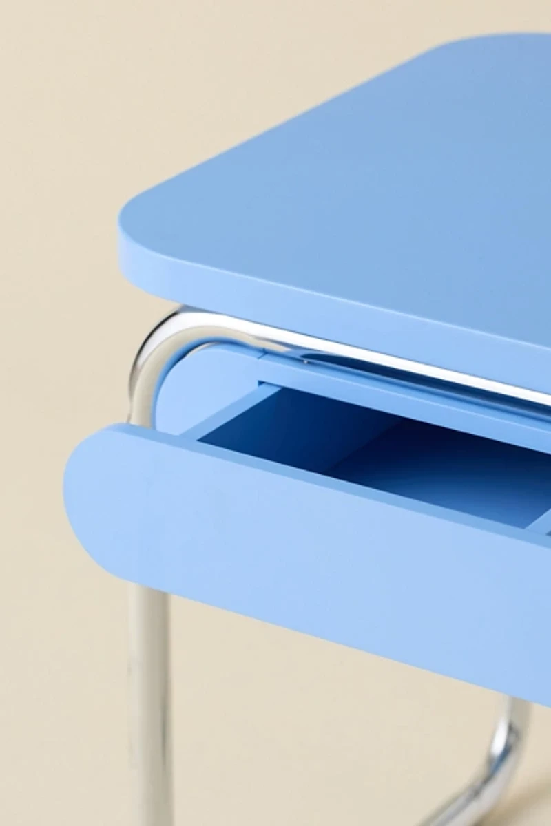 Boden Chrome Storage Nightstand