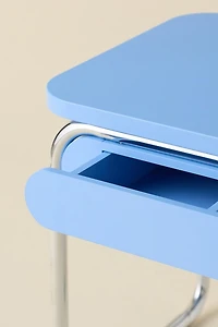 Boden Chrome Storage Nightstand