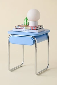 Boden Chrome Storage Nightstand