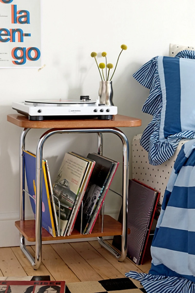 Boden Chrome Record Storage Media Table