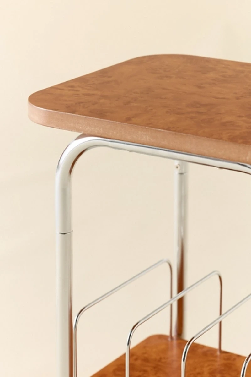Boden Chrome Record Storage Media Table