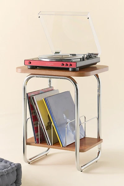 Boden Chrome Record Storage Media Table