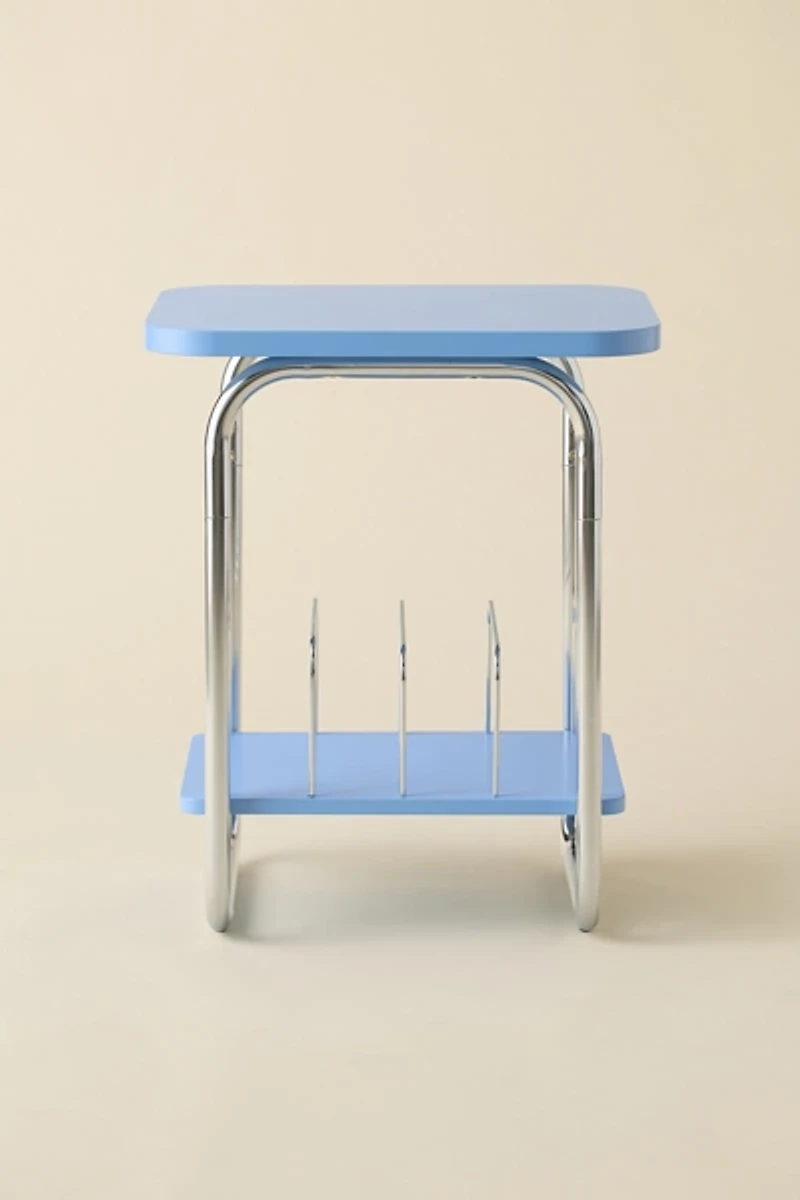 Boden Chrome Record Storage Media Table