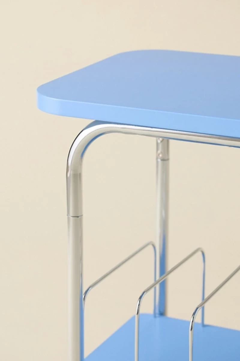 Boden Chrome Record Storage Media Table