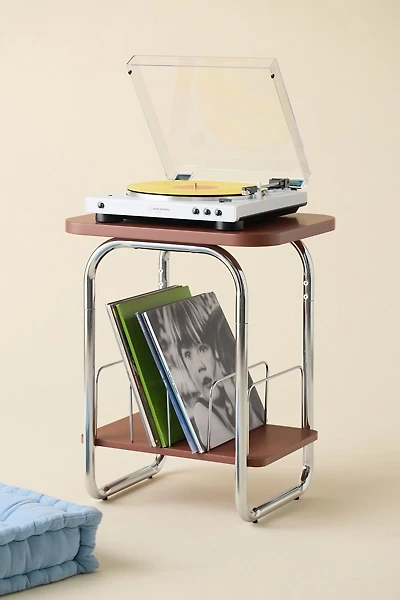 Boden Chrome Record Storage Media Table