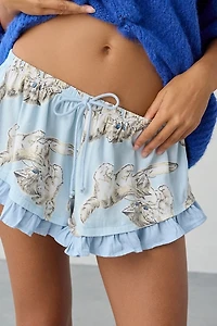 Out From Under Eat Your Heart Ruffle Pajama Short
