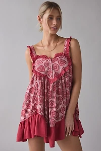Out From Under Eat Your Heart Ruffle Babydoll Sleep Dress