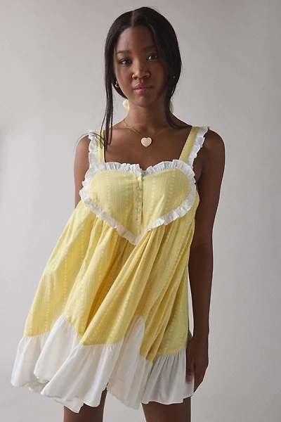 Out From Under Eat Your Heart Ruffle Babydoll Sleep Dress