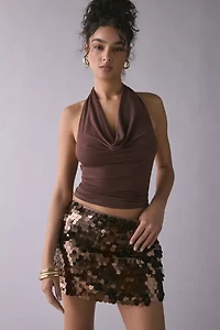 Glamorous Sequin Low-Rise Mini Skirt