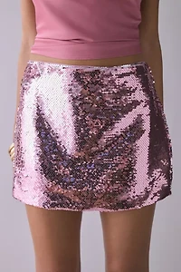 Glamorous Sequin Low-Rise Mini Skirt
