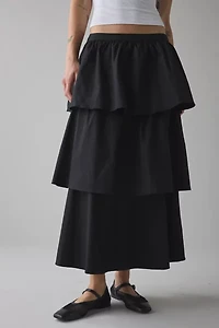 Glamorous Cotton Ruffle Tiered Maxi Skirt
